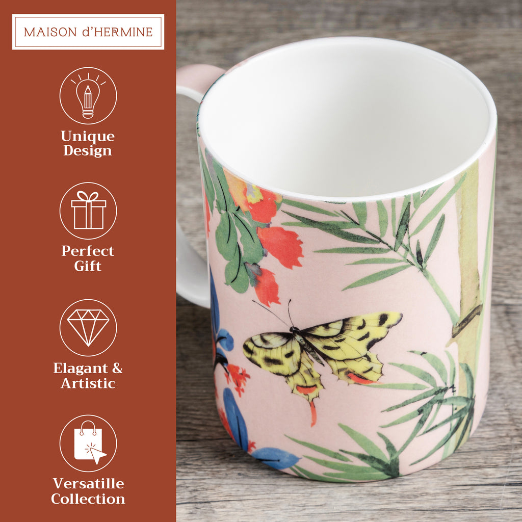 Canne Fine Bone China Coffee Mugs