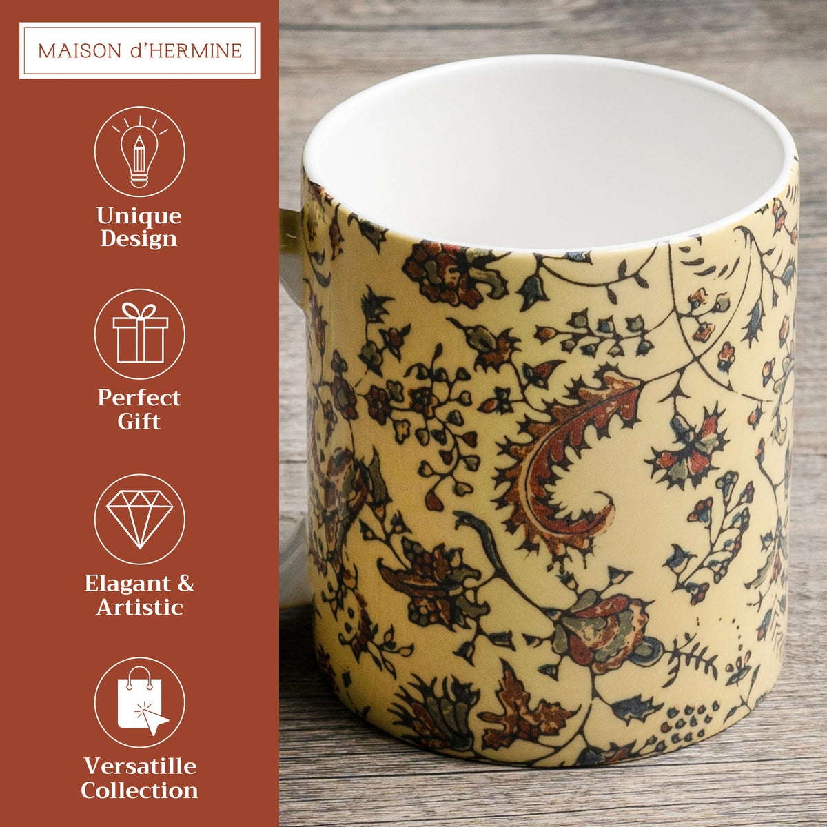 Lakshmi Fine Bone China Coffee Mugs