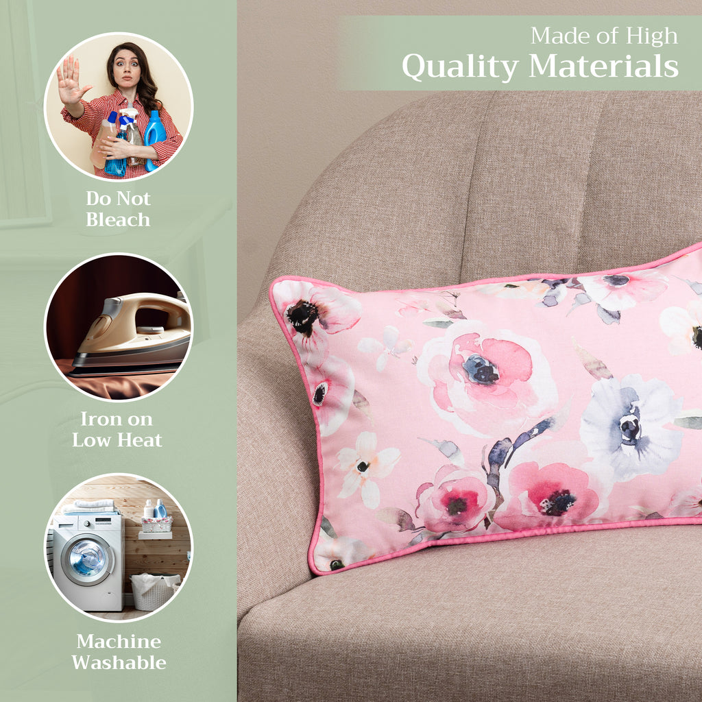 Pale Garden Throw Pillow Covers