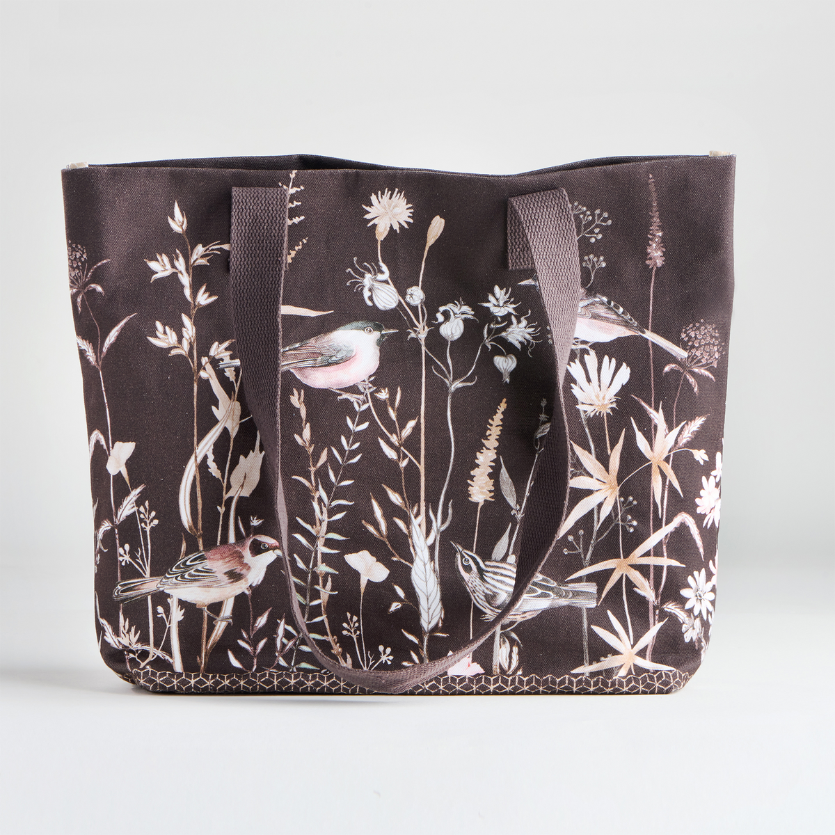 Meadow Florals Canvas Tote Bags