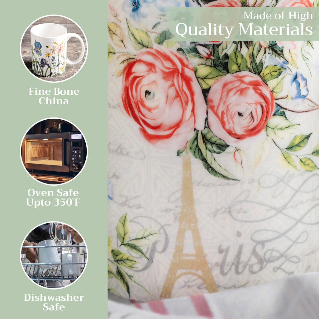 Champ De Mars Fine Bone China Coffee Mugs