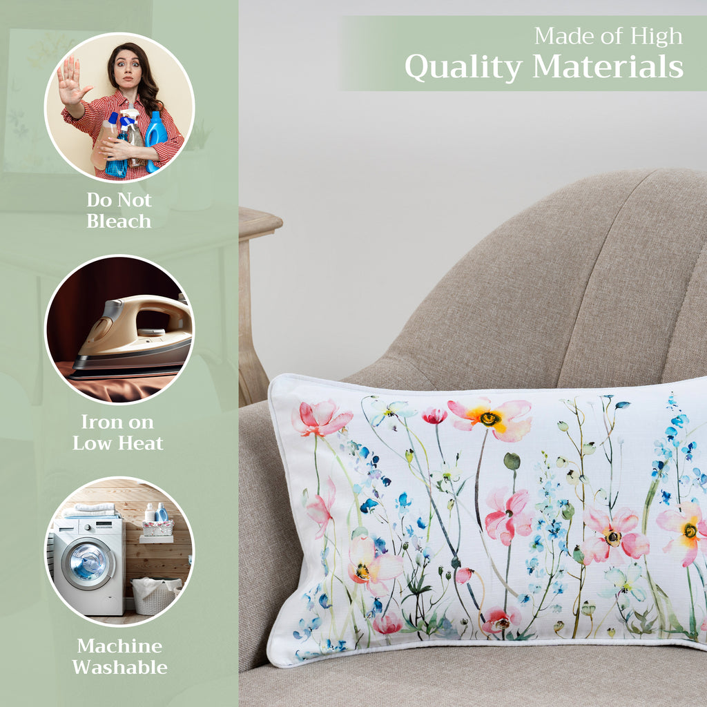 Delphinium Throw Pillow Covers