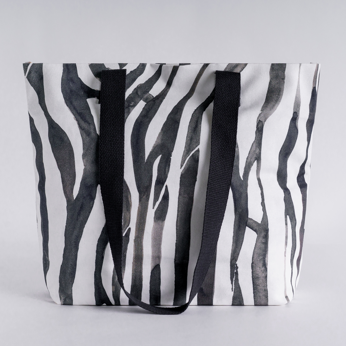 Zebra Canvas Tote Bags