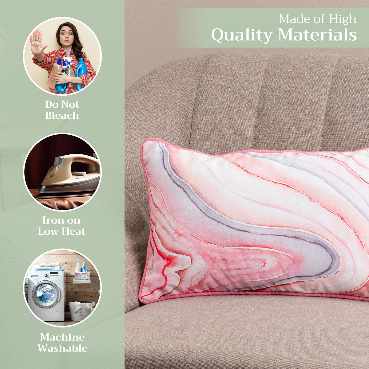 Pale Garden Throw Pillow Covers