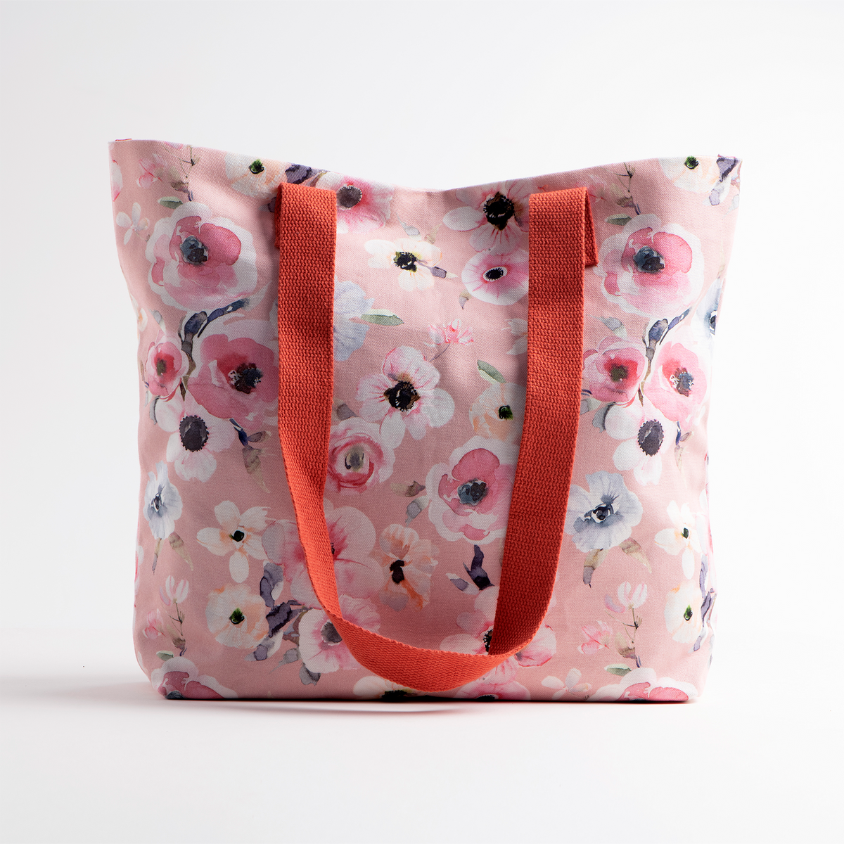 Romantic Poppy Canvas Tote Bags