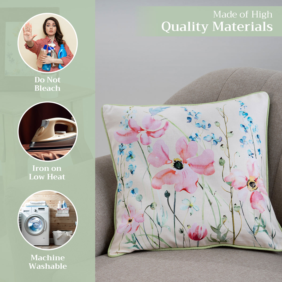 Delphinium Throw Pillow Covers