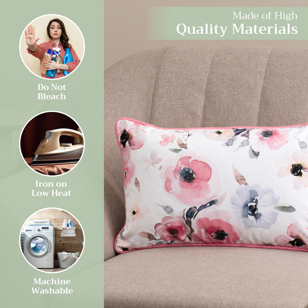 Pale Garden Throw Pillow Covers