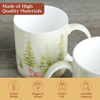 Winter Morning Fine Bone China Coffee Mugs