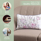 Rose Lavender Sage Throw Pillow Covers