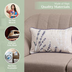Rose Lavender Sage Throw Pillow Covers