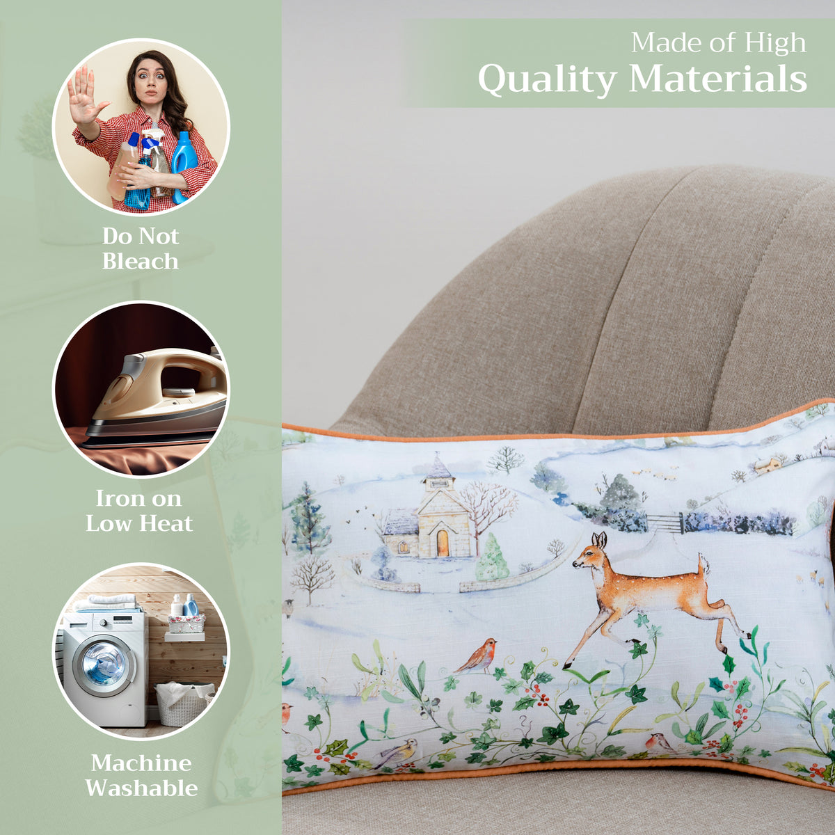 Snowy World Throw Pillow Covers
