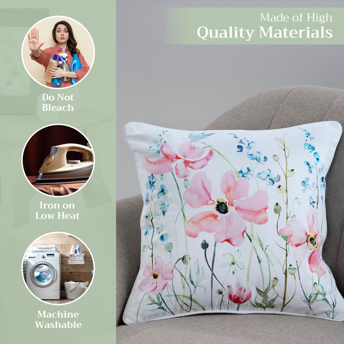Delphinium Throw Pillow Covers