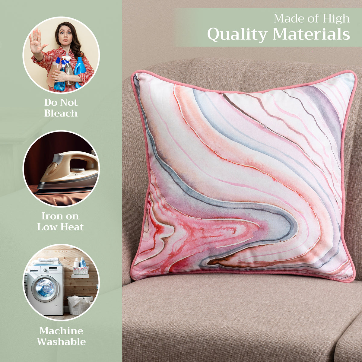 Pale Garden Throw Pillow Covers