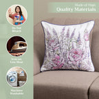Rose Lavender Sage Throw Pillow Covers