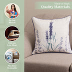 Rose Lavender Sage Throw Pillow Covers