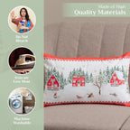 Rural Christmas Throw Pillow Covers