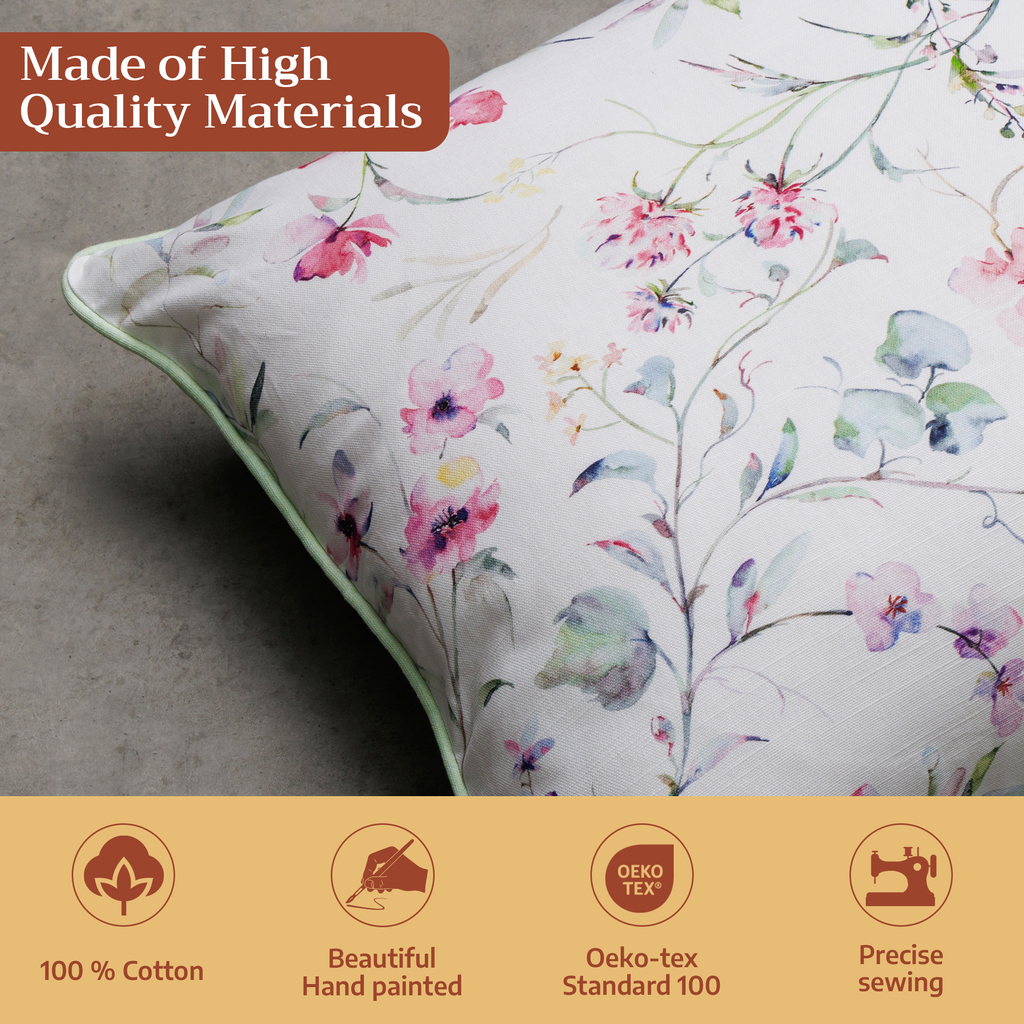 Summer Floral Throw Pillow Covers