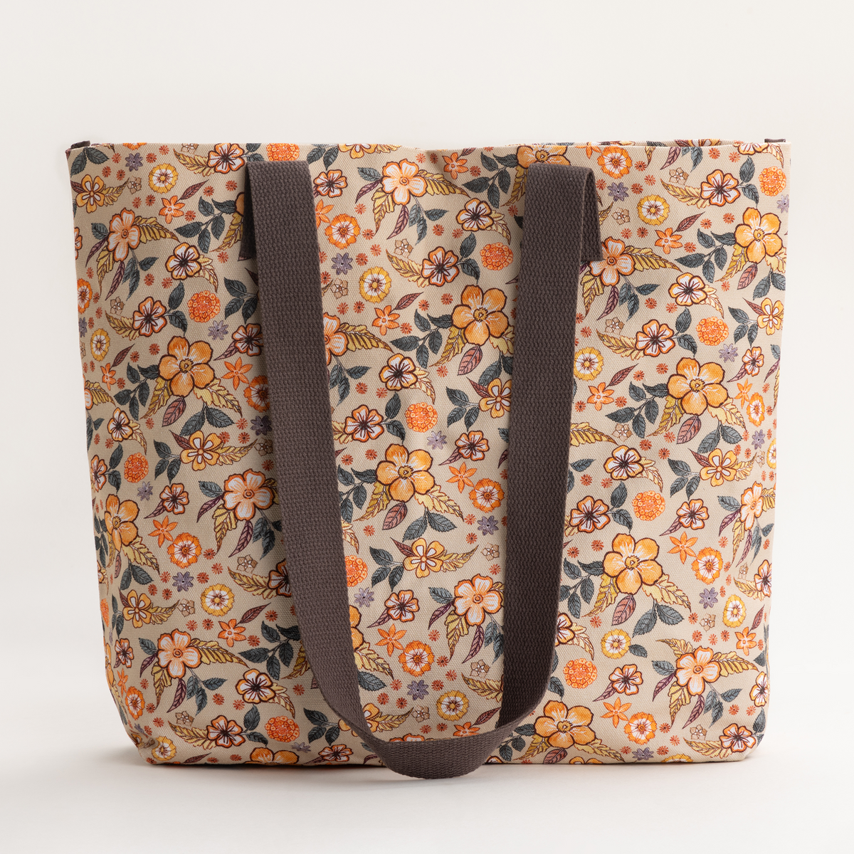 Floral Rain Canvas Tote Bags