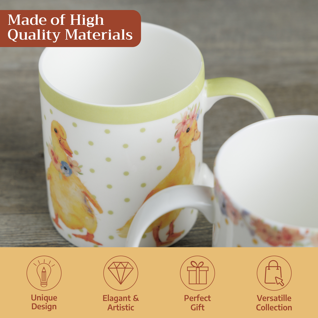 Ducklings In Spring Fine Bone China Coffee Mugs