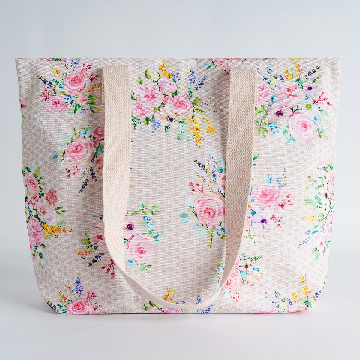 Sweet Rose Lavender Canvas Tote Bags