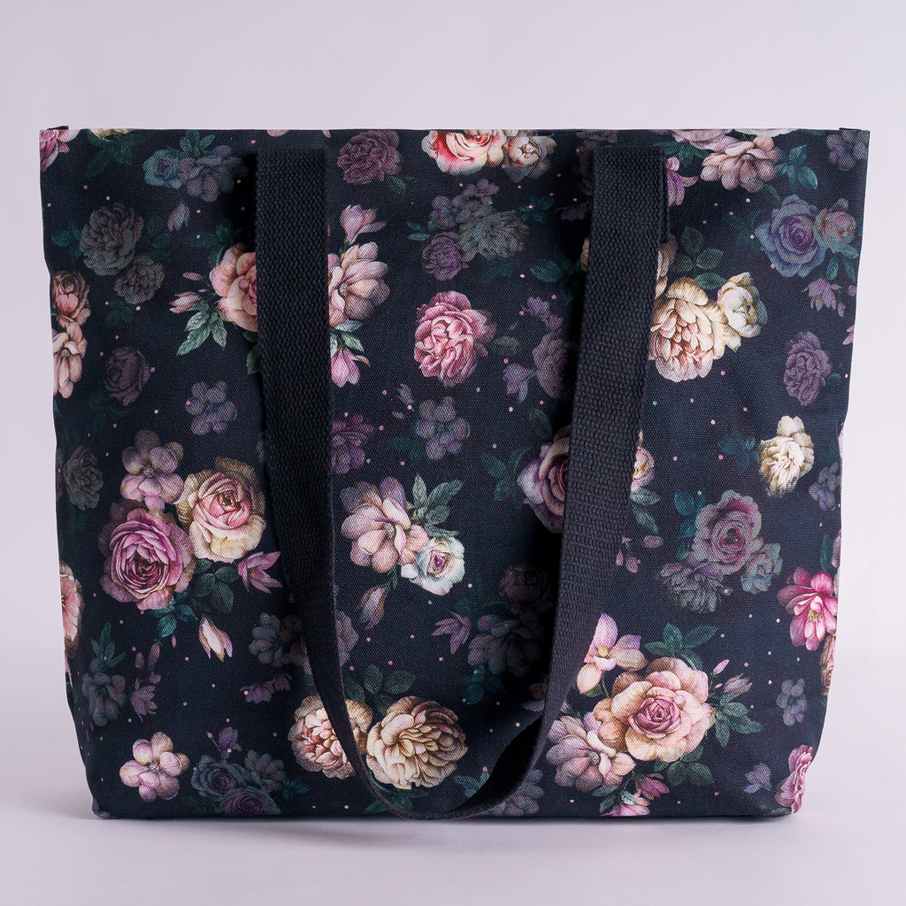 Moody Florals Canvas Tote Bags