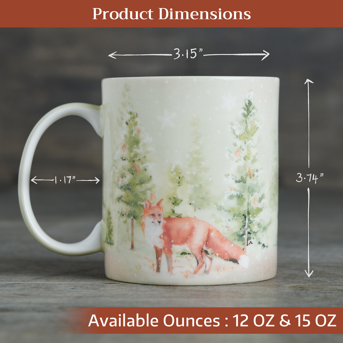 Winter Morning Fine Bone China Coffee Mugs