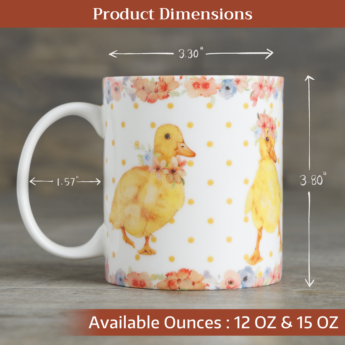 Ducklings In Spring Fine Bone China Coffee Mugs