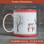 Rural Christmas Fine Bone China Coffee Mugs