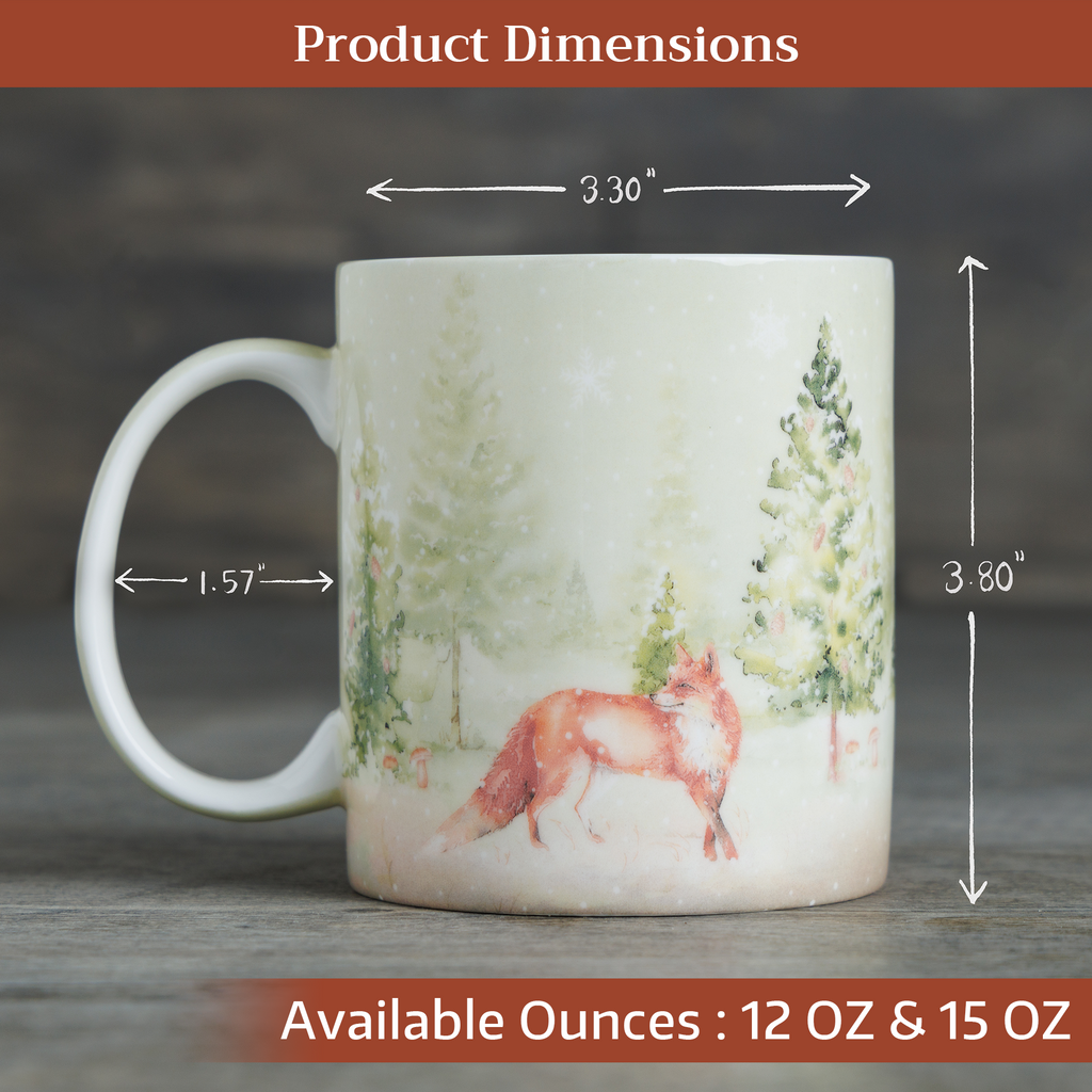 Winter Morning Fine Bone China Coffee Mugs