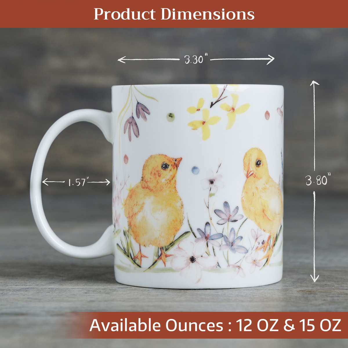 Easter Zest Fine Bone China Coffee Mugs