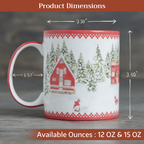 Rural Christmas Fine Bone China Coffee Mugs