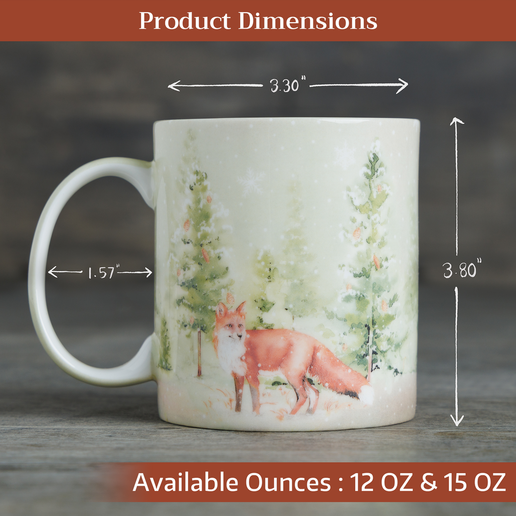 Winter Morning Fine Bone China Coffee Mugs