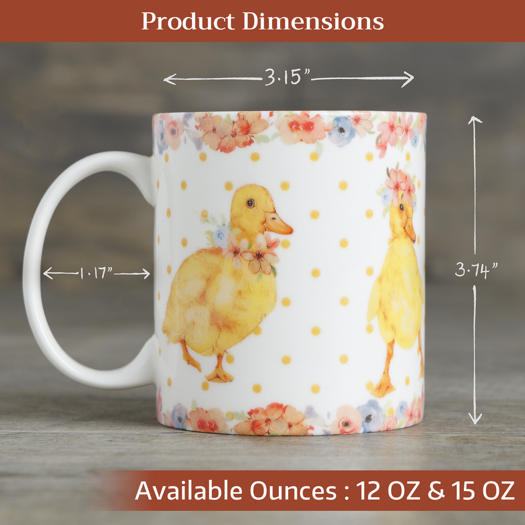 Ducklings In Spring Fine Bone China Coffee Mugs