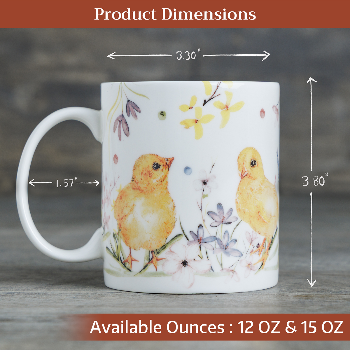Easter Zest Fine Bone China Coffee Mugs