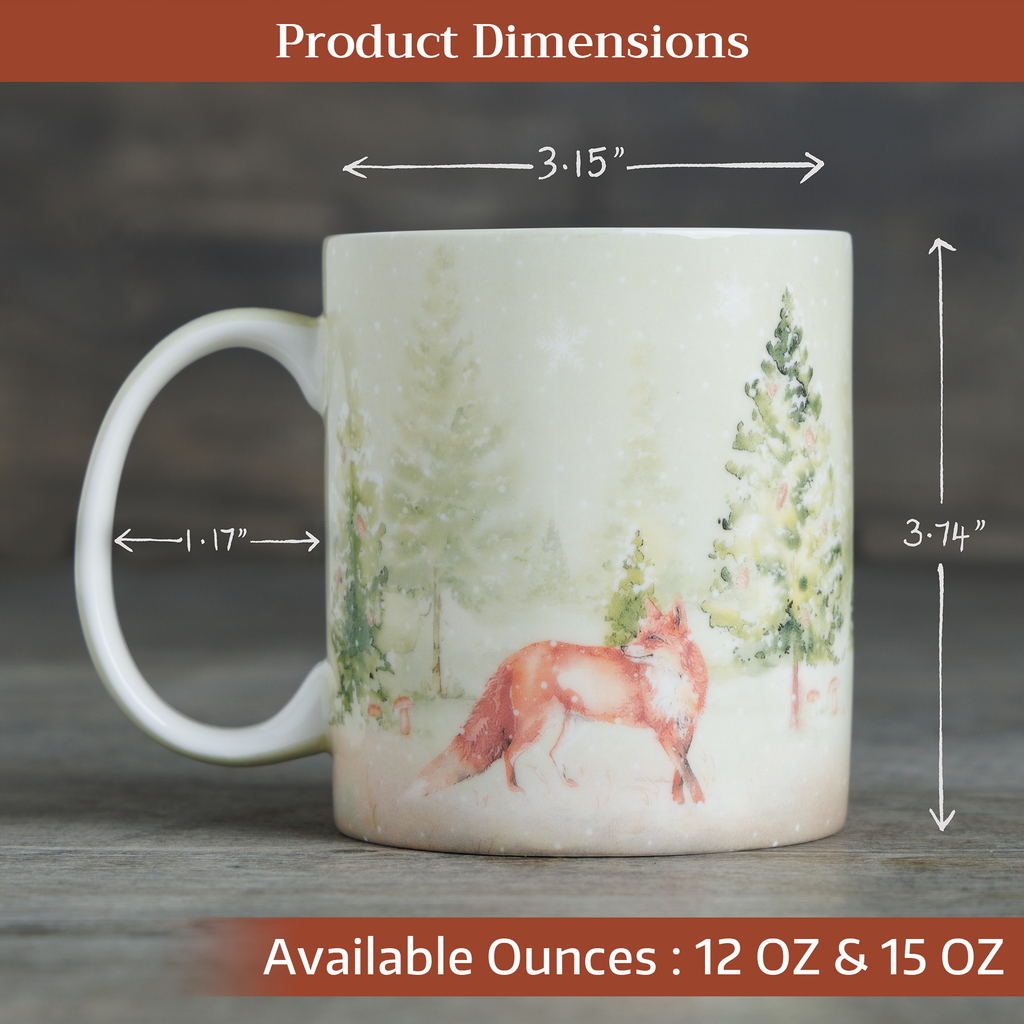 Winter Morning Fine Bone China Coffee Mugs