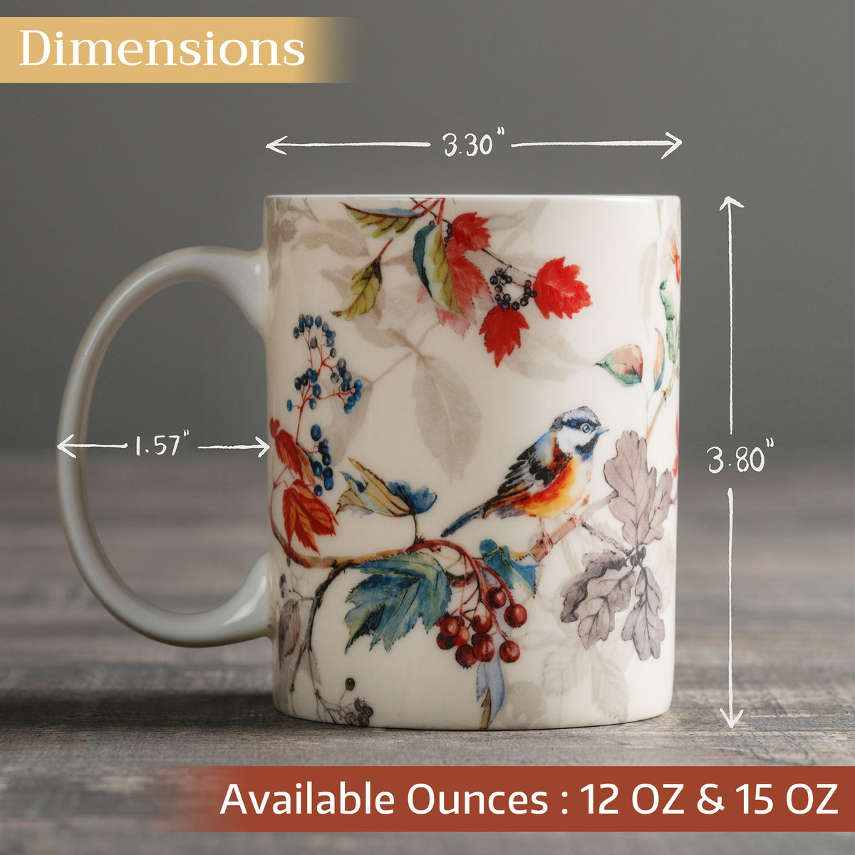 Equinoxe - Beige Fine Bone China Coffee Mugs