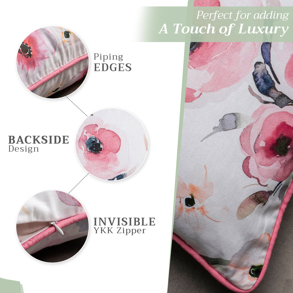 Pale Garden Throw Pillow Covers