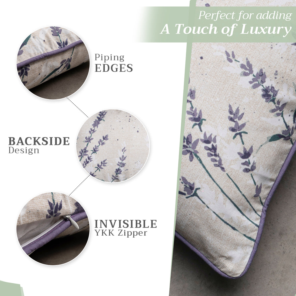 Rose Lavender Sage Throw Pillow Covers