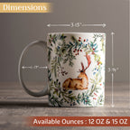 Holly Time Fine Bone China Coffee Mugs