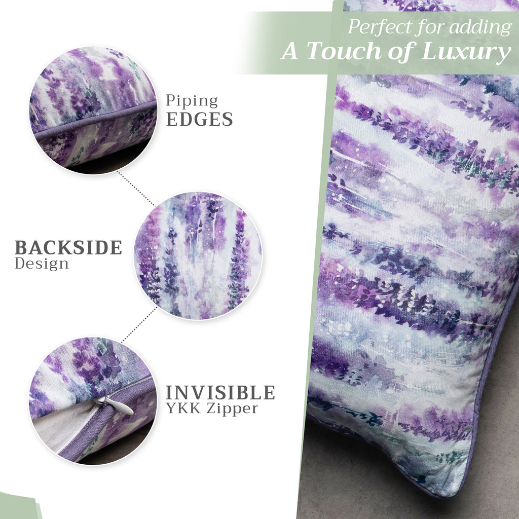 Rose Lavender Sage Throw Pillow Covers