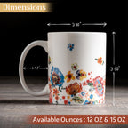 Happy Florals - High Summer Fine Bone China Coffee Mugs