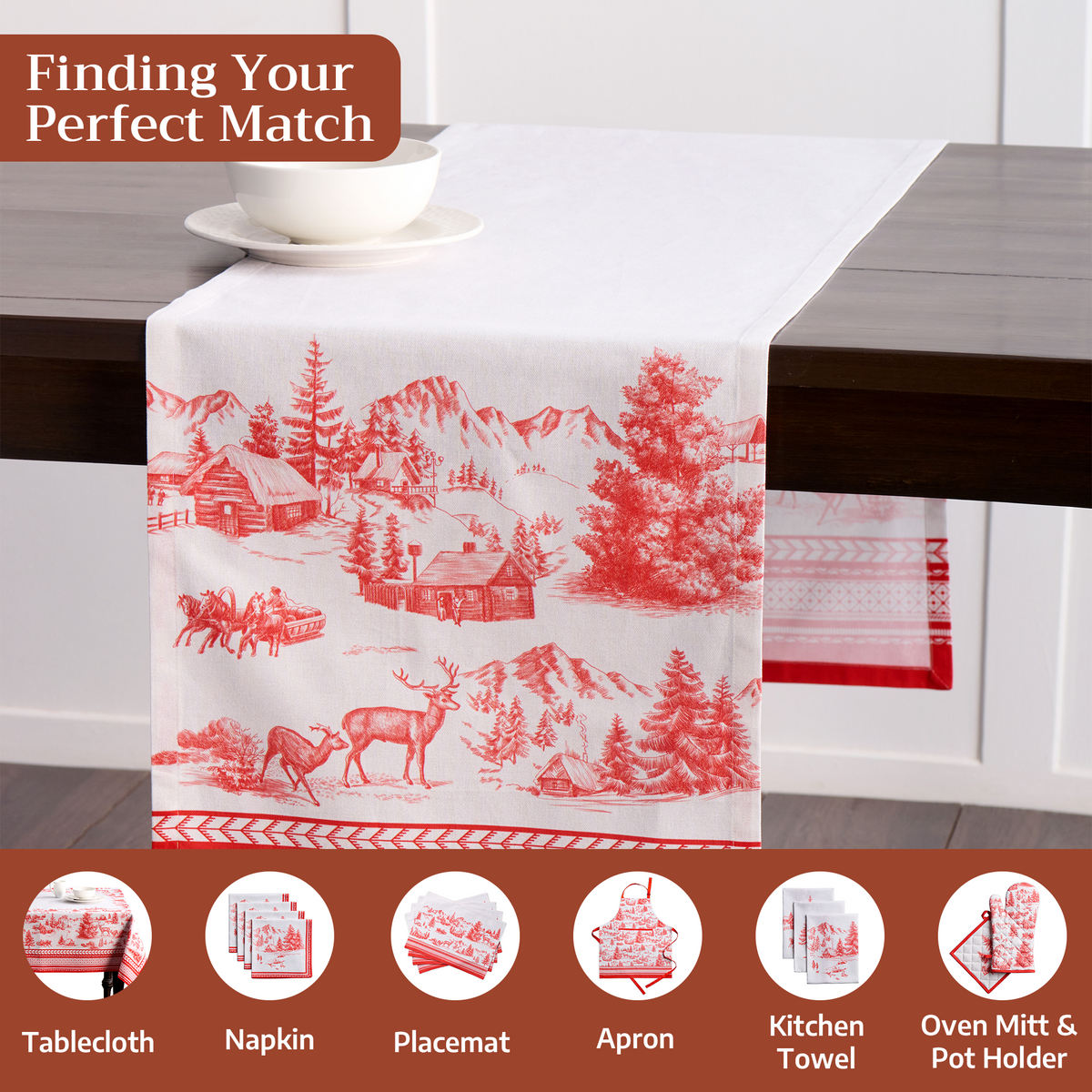 Winter Jouy Table Runners