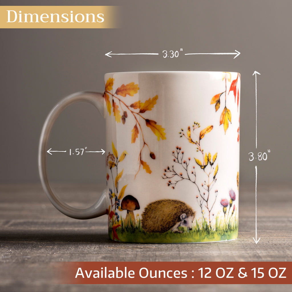 Sous-Bois Fine Bone China Coffee Mugs