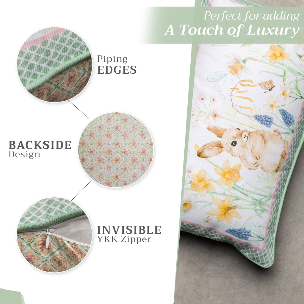 Easter Dew Throw Pillow Covers