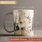 Deer In The Woods Fine Bone China Coffee Mugs
