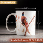 Faisan D'Automne Fine Bone China Coffee Mugs