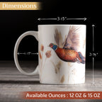 Faisan D'Automne Fine Bone China Coffee Mugs