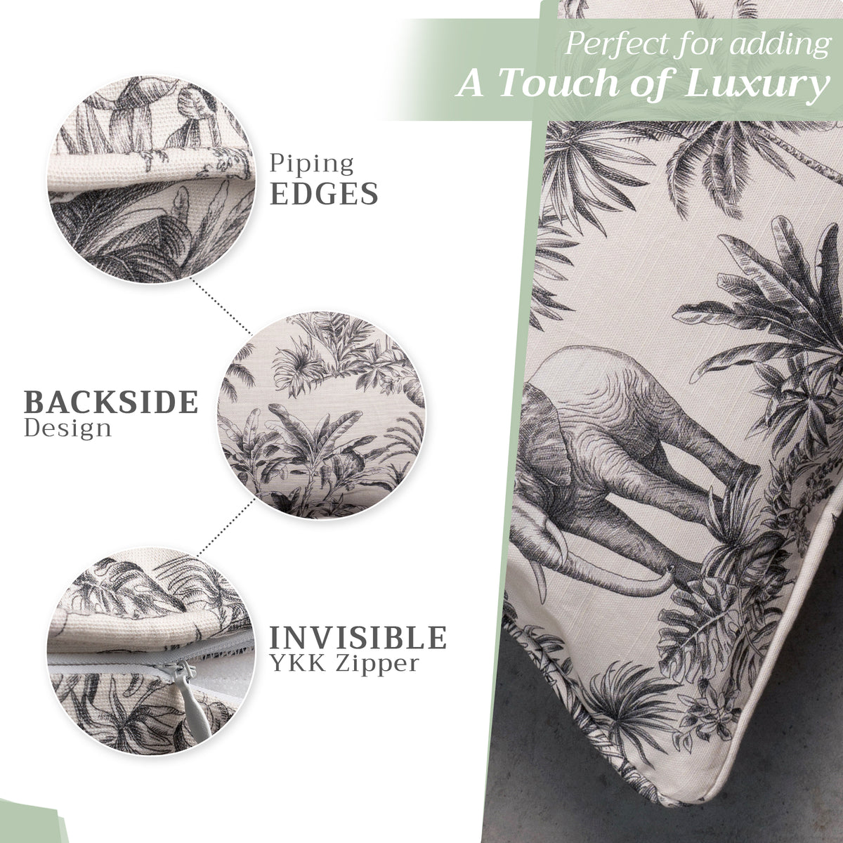 Savana Jouy Throw Pillow Covers