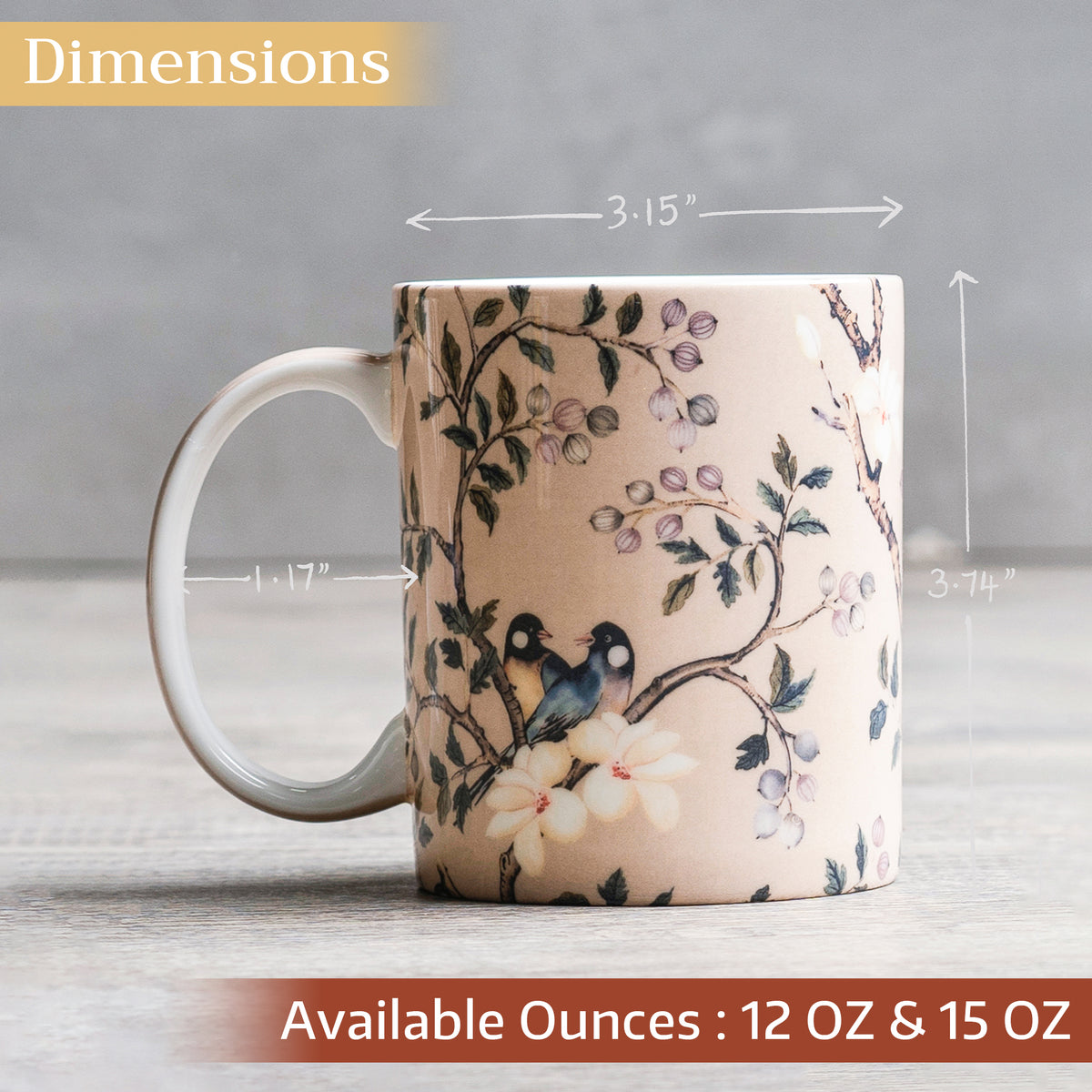 Osaka Fine Bone China Coffee Mugs
