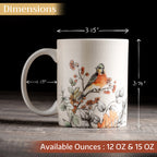 Whitish Shabby Chique Fine Bone China Coffee Mugs